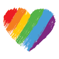 Rainbow pride heart